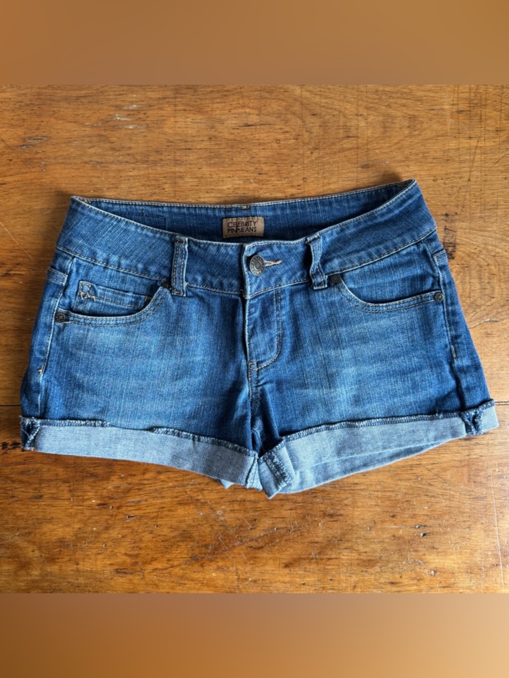 Celebrity Pink Classic Cuffed Denim Shorts Size 5